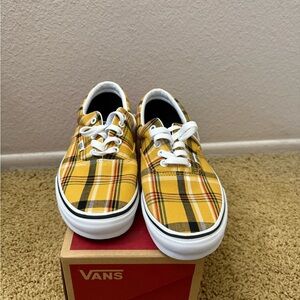 Vans Yellow Plaid Shoes